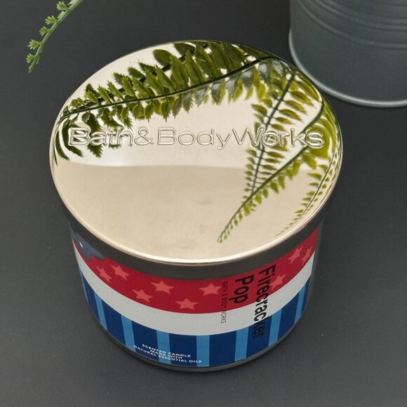BBW Firecracker Pop Bath & Body Works 3 Wick Candle - Picture 5 of 11